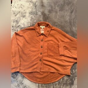 NWT Listicle Terracotta Button-Up Jacket